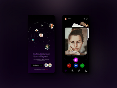 Tinder Inspired Ui Design app app design app designer contact design figma fresher landing page mobile app designr ui web designer