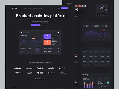 SaaS Landing Page clean color design interface landing page ui website