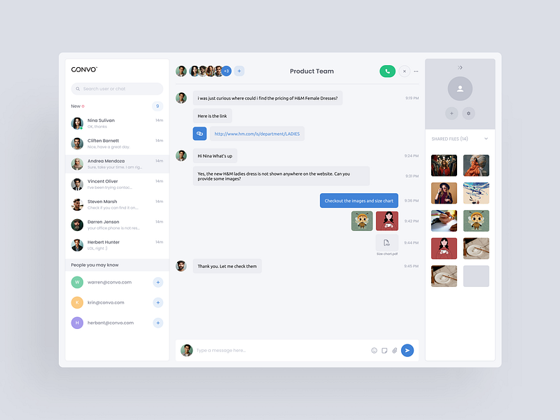 Big Chat big chat bigchat chat chat ui clean collaboration convo corporate design ux