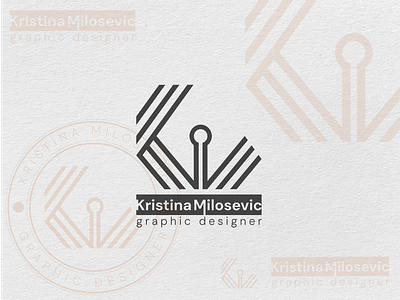 Kristina Milosevic lettermark abstract adobe illustrator branding custom logo design geometric graphic design letter letter km lettermark logo logo design logo designer logo ideas logo inspiration logotype vector vector logo visual identity