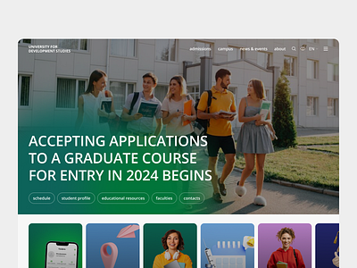 University Website 2024 design education home page landing page ui ui ux university ux web web design website