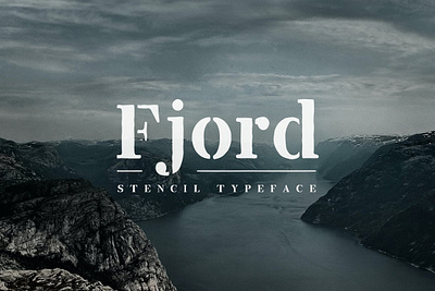 Fjord Stencil - Display Font army graffiti decorative display display font stencil stencil font typeface