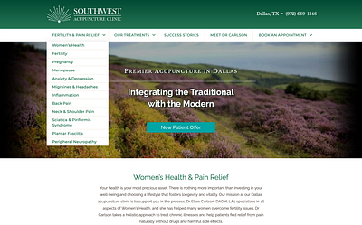 Southwest Acupuncture Clinic - Website Update design graphic design logo typography u ui ux