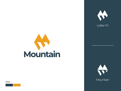 Mountain Logo branding design graphic design icon illustration logo mountain typography ui ux vector