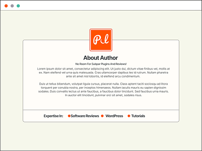 About Author Me Website Page Design about me page author page blog design blog header blogging branding light theme logo ui website
