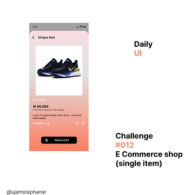 Day #012 E-commerce Shop branding design ui ux