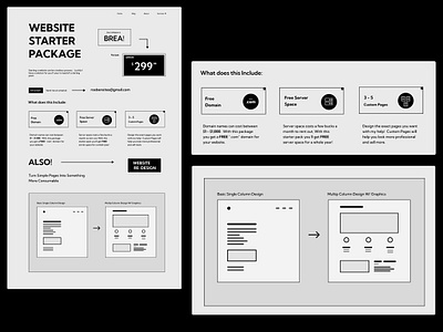 Website Starter Package - Landing Page for Brea, California black gray brea california free domain free server space html website icons landing page simple website design website design website developer website re design website starter package