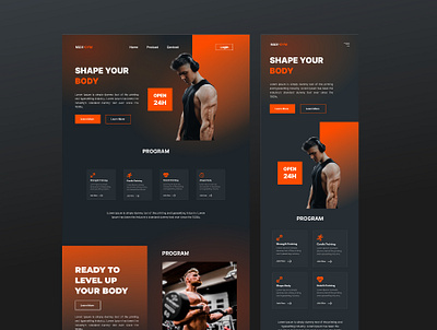 Max-GYM Landing Page Template landing page ui