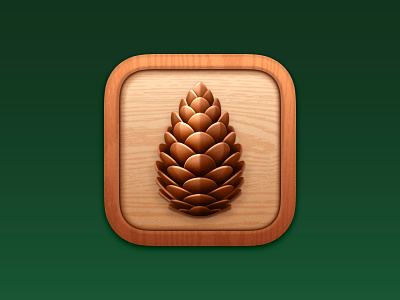Pines App Icon app app icon cone icon icons ios madewithsketch pine wood