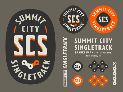 Summit City Singletrack Graphics branding graphic design logo logo design non profit typography