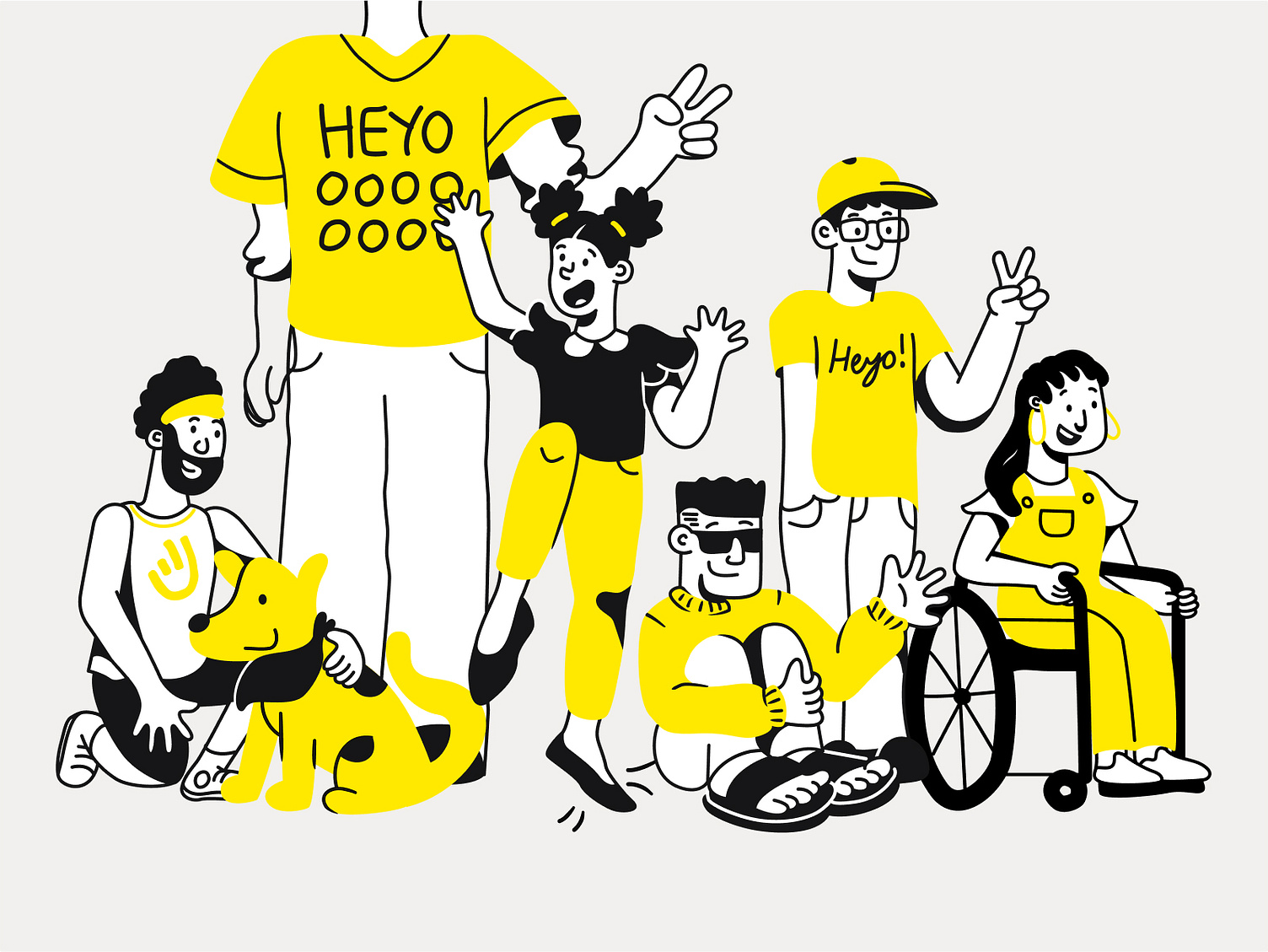 Character Collage by Courtney Askew for Heyo on Dribbble