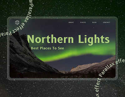 Nothern Lights - Parallax Effect animation figma parallax parallax effect ui ui design web design