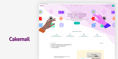 Cakemail Marketing Website email marketing flat marketing ui ux website