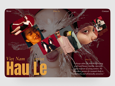 Portfolio for Hau Le design landing photographer portfolio ui