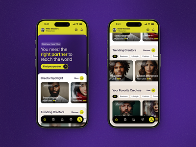 HypeTribe - Social Influence Marketplace app mobile mobile app ui ui design