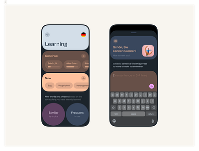 Language practice with AI, app concept animation app illustration microinteraction product design ui ux