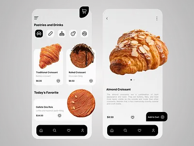 Bakery Ordering App bakery app branding figma food app mobile app mockup ordering app ui ui design ux wireframing
