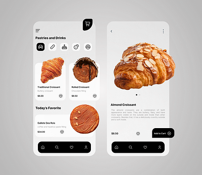 Bakery Ordering App bakery app branding figma food app mobile app mockup ordering app ui ui design ux wireframing