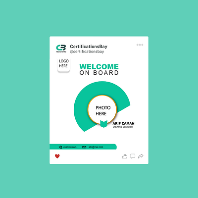 Welcome on board employee | Social Media post ad branding design graphic design social media design