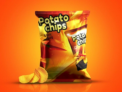 Chips Bag Mockup Design | Potato Chips branding chips mockup chips packaging cover design creatives design flyer graphic design illustration mockup mockup templates packaging mockup poster poster design potato chips bag mockup potato chips cover design potato chips mockup snack snack pack design social media poster