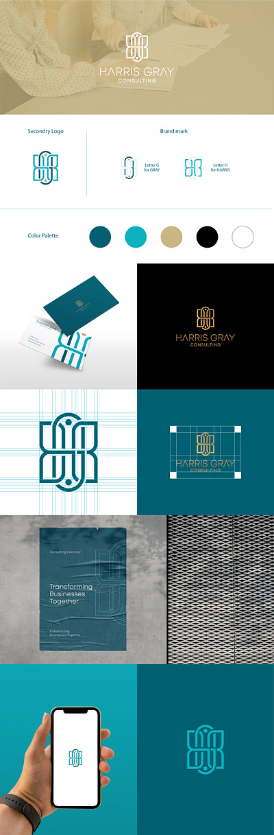 Harris Gray Project branding graphic design logo
