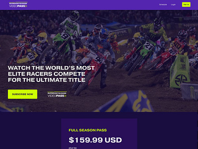 SuperMotocross Video Pass website designer