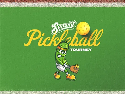 Pickleball Pickle branding illustration logo pickle pickleball pickleball tourney procreate