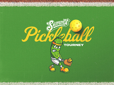 Pickleball Pickle branding illustration logo pickle pickleball pickleball tourney procreate