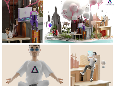 Top in the 3d world 3d animation characters tazhstudio