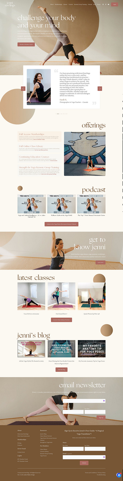 Jenni Rawlings Yoga website designer