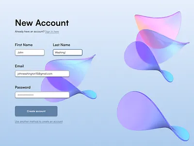 Daily UI #1 dailyui design loginscreen productdesign signin signuppage ui uidesign ux uxdesign webdesign