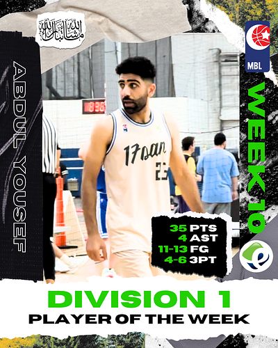 MBL 'Player of the Week' Graphic Design