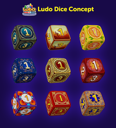 Ludo Dice Concept art concept concept art game art game asset game ui graphic design illustration logo ui