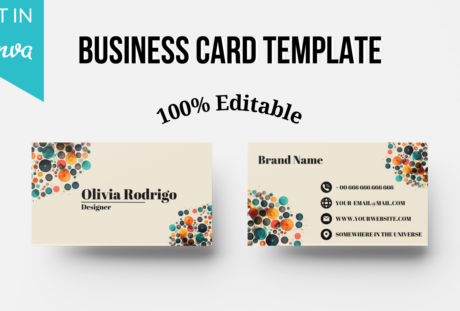 Premium Business Card Design template - Canva editable templates by ...