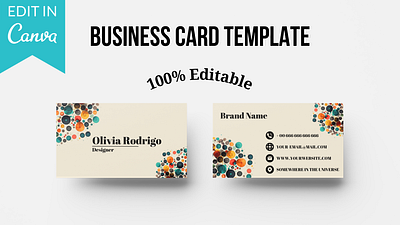 Premium Business Card Design template - Canva editable templates branding business card business card templates diy business designs design graphic design illustration logo templates ui