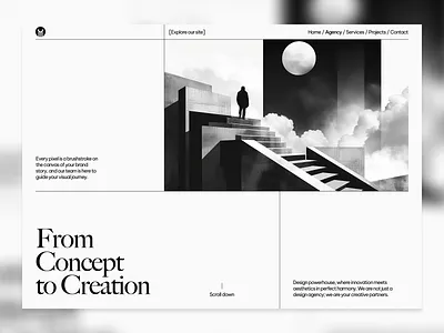 Digital Agency Website Landing Page Inspiration above the fold agency design landing minimal swiss swiss design ui ux website