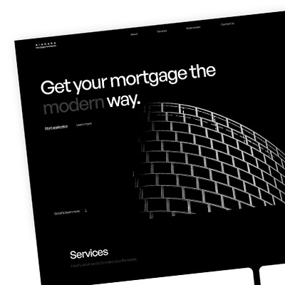 Mortgage Web Design Concept dark dark minimalist dark mode darkmode design minimal mortgage ui ux