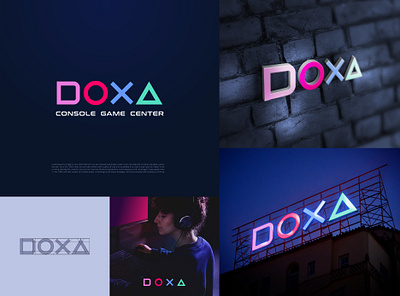 DOXA Console Game Center 3d animation branding graphic design logo motion graphics ui