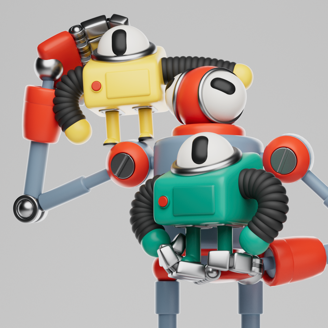 Robot family by Alexander Efremov on Dribbble