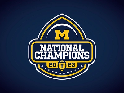 MICHIGAN WOLVERINES 2023 NATIONAL CHAMPIONS - Logo Concept branding cfp college football houston matt harvey michigan national champions national championship wolverines