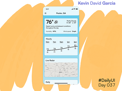 #DailyUI: Day 37: Weather Design dailyui forecast temperature weather