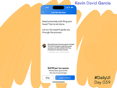 #DailyUI Day 39: Testimonial dailyui quote tax testimonial