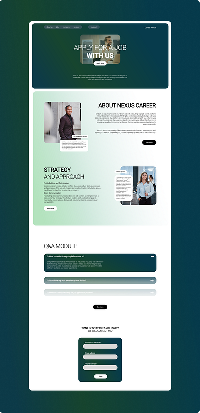 Landing Page for CareerNexus ❤️ app design ui