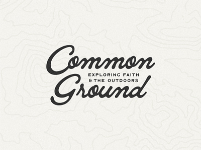 Common Ground Logo adventure branding central oregon church church logo cursive explore exploring faith graphic design identity jesus lettering logo northwest oregon outdoors pnw script wordmark