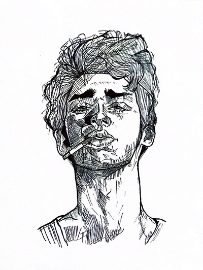 Man with Cigarette art drawing pencildrawing sketch