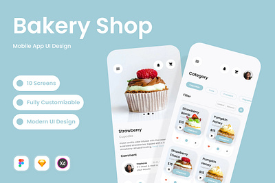 OvenJoy - Bakery Shop Mobile App application bakery delivery grocery layout shop ui ux