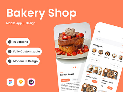 Artisan Crust - Bakery Shop Mobile App application bakery delivery exploration grocery layout shop ui ux