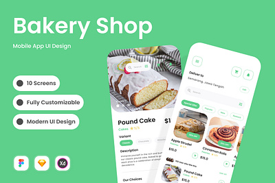 Garitta - Bakery Shop Mobile App application bakery delivery exploration grocery layout shop ui ux