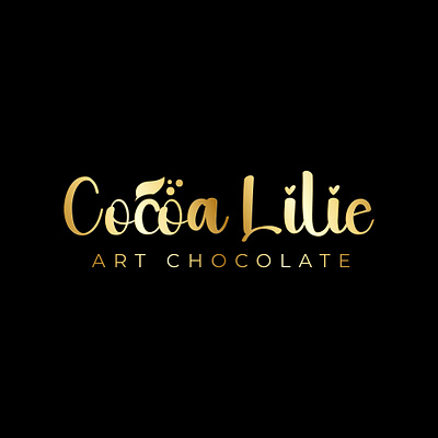Cocoa Art Chocolate Logo art black branding business buy chocolate clean cocoa company golden heart logo logodesign love minimal minimalist modern simple template vector