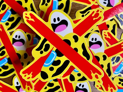 No Bananas banana branding chiquita design fruit sticker illustration logo sticker vector